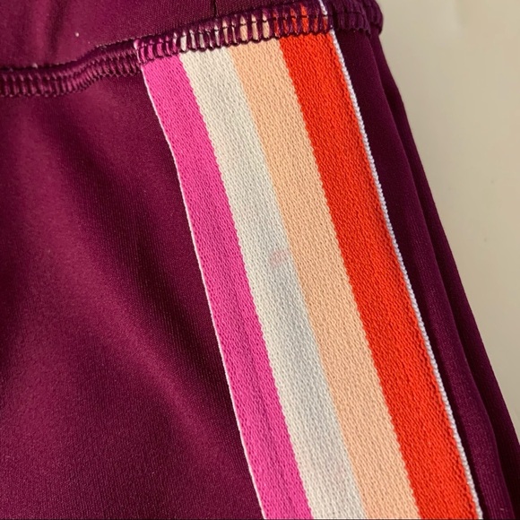 Athleta Contender Purple Legging With Stripes - Picture 12 of 14